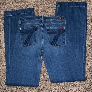 7 for all mankind jeans size 29x34 would fit 28 best